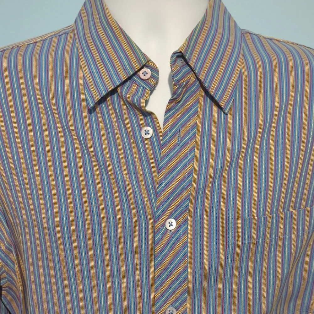 Bugatchi Stylish Multicolor Striped Button-Down Shirt